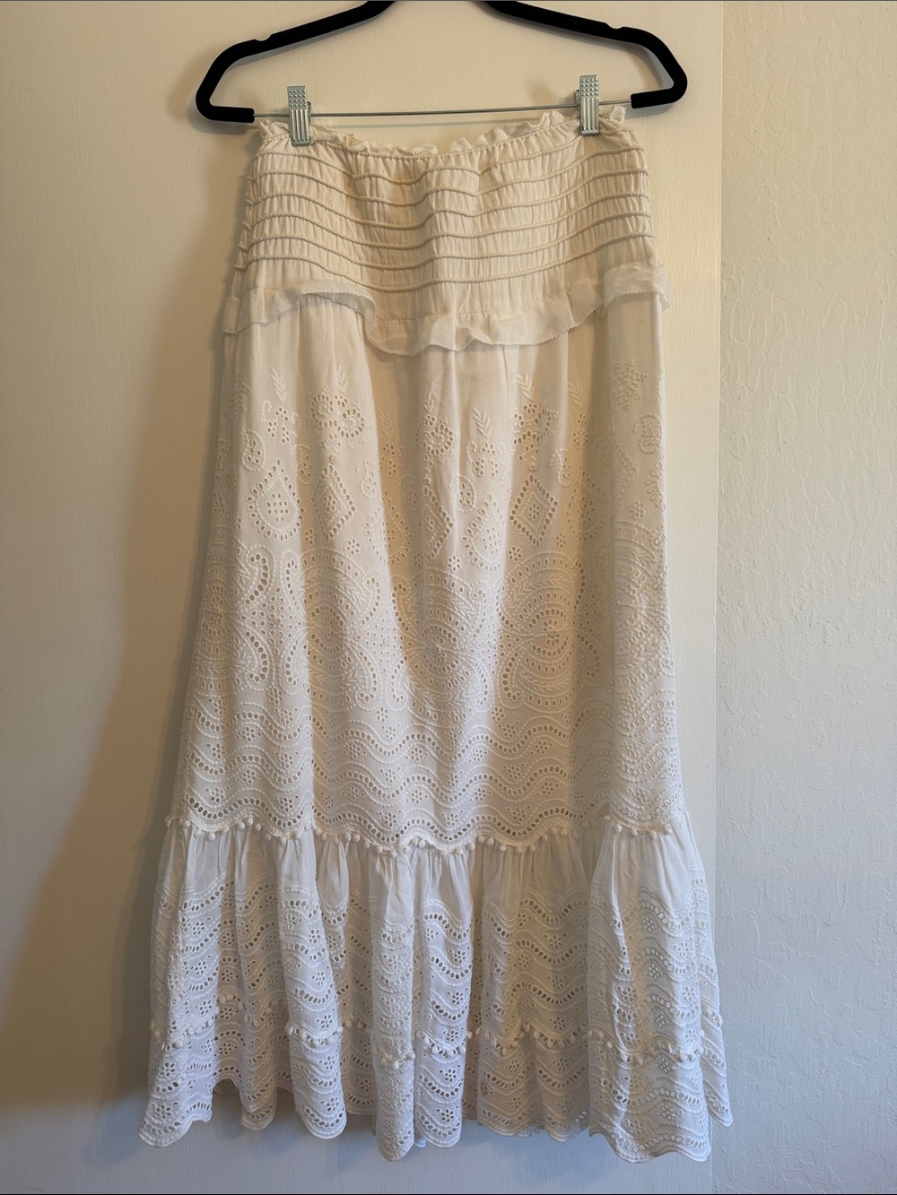 Sea white maxi skirt